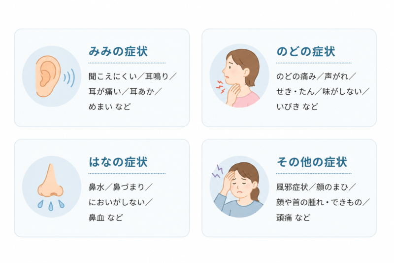 耳鼻咽喉科で相談できる症状